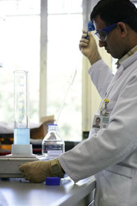 Chemist at work
